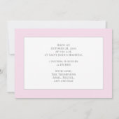 Eenvoudig Baby Roze Stijlvol Fotokalligrafie scrip Aankondiging (Achterkant)