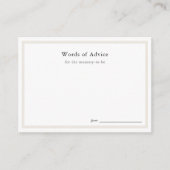 Eenvoudig Baby shower advies Kaarten (Voorkant)