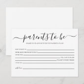 Eenvoudig Baby shower Advies voor de Ouders Kaart (Voorkant / Achterkant)