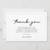 Eenvoudig Baby shower Bedankkaart (Voorkant)