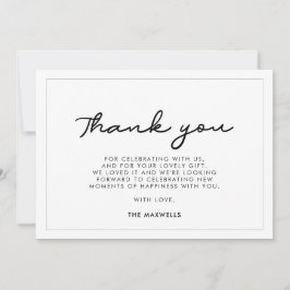 Eenvoudig Baby shower Bedankkaart