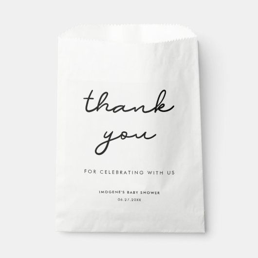 Eenvoudig Baby shower Bedankzakje (Voorkant)