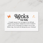 Eenvoudig Baby shower Boek Aanvraag Zwart Kalligra Informatiekaartje (Voorkant)