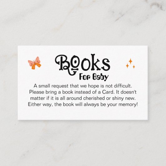Eenvoudig Baby shower Boek Aanvraag Zwart Kalligra Informatiekaartje