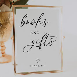 Eenvoudig Baby shower Boeken en Geschenken Teken Poster