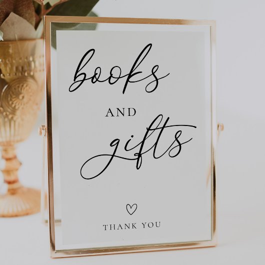 Eenvoudig Baby shower Boeken en Geschenken Teken Poster