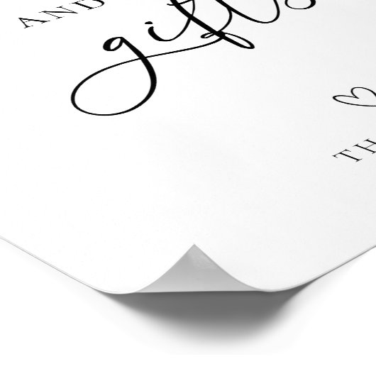 Eenvoudig Baby shower Boeken en Geschenken Teken Poster (Hoek)