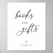 Eenvoudig Baby shower Boeken en Geschenken Teken Poster (Voorkant)