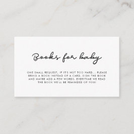 Eenvoudig Baby shower Boeken voor Baby aanvraagkaa Informatiekaartje