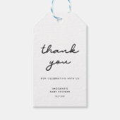 Eenvoudig Baby shower Cadeaulabel (Voorkant)