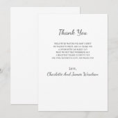 Eenvoudig Baby shower dank u Bedankkaart (Voorkant / Achterkant)
