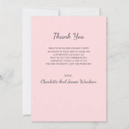 Eenvoudig Baby shower dank u Bedankkaart