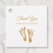 Eenvoudig Baby shower Dank u Modern Gold Bedankjes Labels (Voorkant)