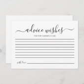 Eenvoudig Baby shower Game Advies en Wensen Kaart (Voorkant / Achterkant)