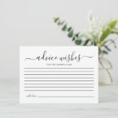 Eenvoudig Baby shower Game Advies en Wensen Kaart (Staand voorkant)