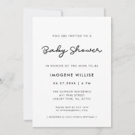 Eenvoudig Baby shower Kaart