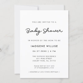 Eenvoudig Baby shower Kaart