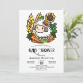 eenvoudig  Baby shower Kaart (Staand voorkant)