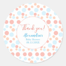 Eenvoudig Baby shower kleurrijke Stippen op maat