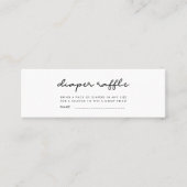 Eenvoudig Baby shower luier loterij ticket (Voorkant)