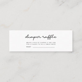 Eenvoudig Baby shower luier loterij ticket