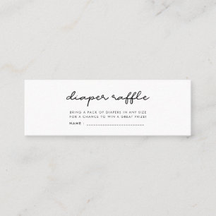 Eenvoudig Baby shower luier loterij ticket