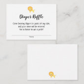 Eenvoudig Baby shower Luier Raffle Tickets w / Lio Informatiekaartje (Voorkant / Achterkant)