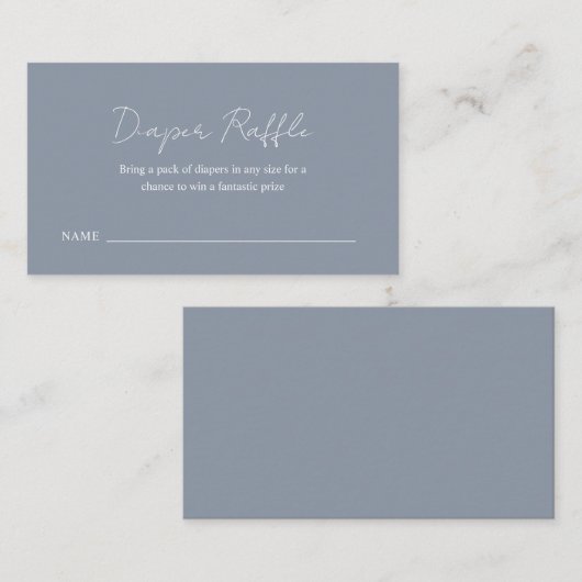 Eenvoudig Baby shower met blauwe tong Informatiekaartje (Voorkant / Achterkant)