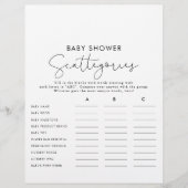 Eenvoudig Baby shower met kalligrafie (Voorkant)