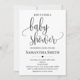 Eenvoudig Baby shower Modern minimalist mam Kaart