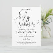 Eenvoudig Baby shower Modern minimalist mam Kaart (Staand voorkant)