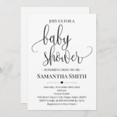 Eenvoudig Baby shower Modern minimalist mam Kaart (Voorkant / Achterkant)