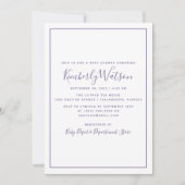 Eenvoudig Baby shower nodigt uit | PAARS Kaart (Voorkant)