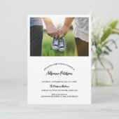 Eenvoudig Baby shower paar foto Kaart (Staand voorkant)