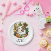 eenvoudig  Baby shower Papieren Bordje (Feest)