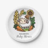 eenvoudig  Baby shower Papieren Bordje (Voorkant)