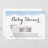 Eenvoudig Baby shower vliegpapier Kaart (Voorkant / Achterkant)