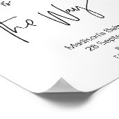 Eenvoudig Baby shower voor babymeisjes met hart Poster (Hoek)