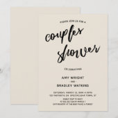 Eenvoudig Baby shower voor Cream Couples Kaart (Voorkant / Achterkant)