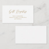 Eenvoudig Baby shower voor de Gold Cadeauregistrat Informatiekaartje (Voorkant / Achterkant)