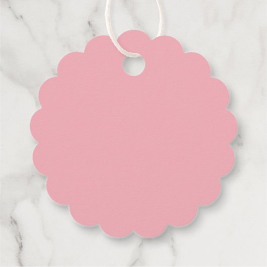 Eenvoudig Baby shower voor roze hartverwarmingstoe Bedankjes Labels (Achterkant)