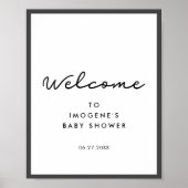 Eenvoudig Baby shower Welkom Poster (Voorkant)
