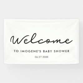Eenvoudig Baby shower Welkom Spandoek