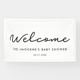 Eenvoudig Baby shower Welkom Spandoek