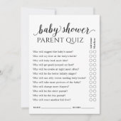 Eenvoudig Baby shower wie zal ouderquiz Kaart (Voorkant)