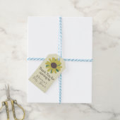 Eenvoudig Baby shower zonnebloemen Cadeaulabel (Met Touw)