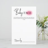 Eenvoudig Baby-vlakketak, Baby shower-spel (Staand voorkant)