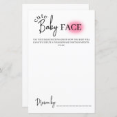 Eenvoudig Baby-vlakketak, Baby shower-spel (Voorkant / Achterkant)