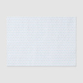 Eenvoudig babyblauw pokadots patroon op wit tissuepapier (Voorkant)