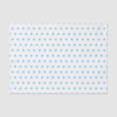 Eenvoudig babyblauw pokadots patroon op wit tissuepapier (Voorkant)